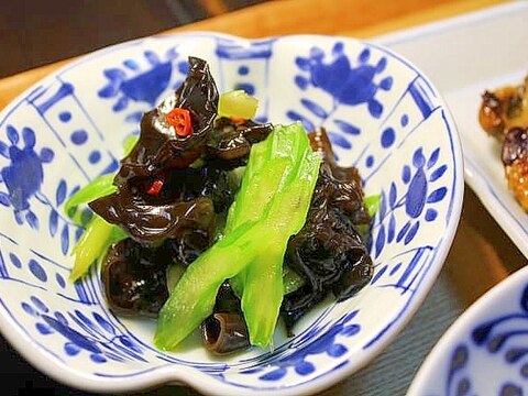 セロリと木耳の中華あえ